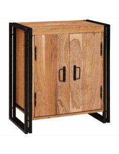 Armadio da Notte Marrone legno massello di acacia