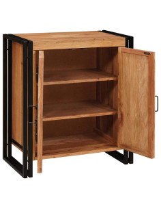 Armadio da Notte Marrone legno massello di acacia 2