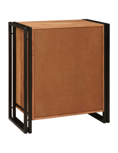 Armadio da Notte Marrone legno massello di acacia