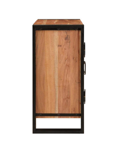 Armadio da Notte Marrone legno massello di acacia