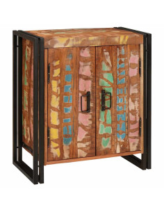 Armadio da Notte Multicolore legno massello di riciclo