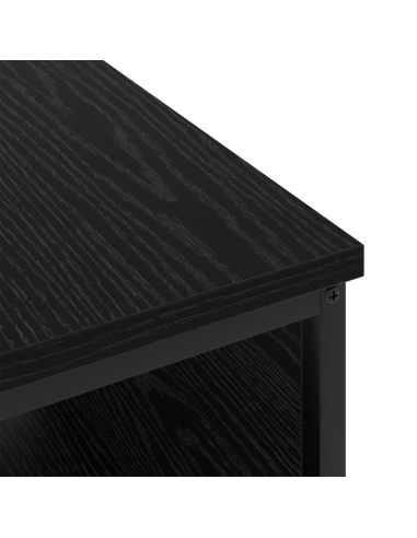 Armadio da Notte Rovere Nero 41 x 28 x 76 cm Legno multistrato