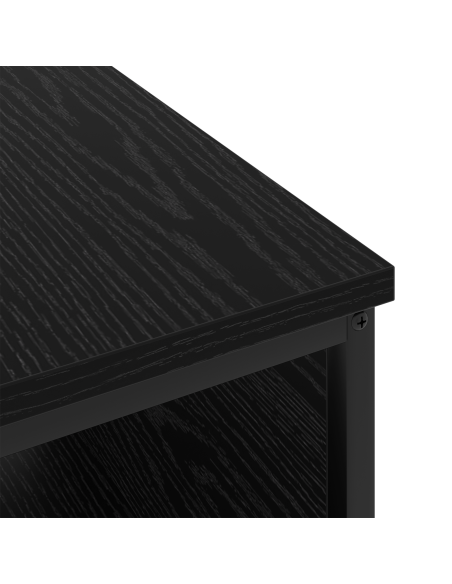 Armadio da Notte Rovere nero 28.1 x 40.9 x 75 cm