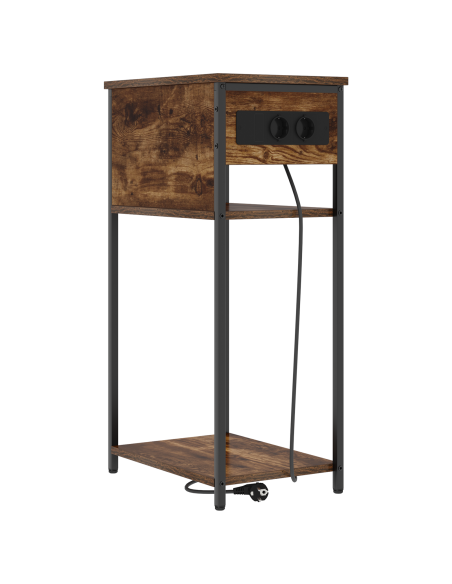 Armadio da Notte Rovere fumé 41 x 28 x 76 cm Legno multistrato