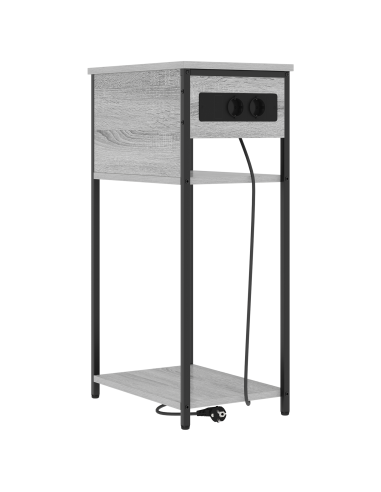 Armadio da Notte Grigio Sonoma 41 x 28 x 76 cm