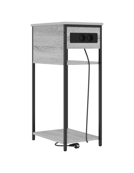 Armadio da Notte Grigio Sonoma 41 x 28 x 76 cm