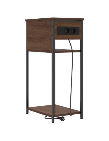 Armadio da Notte Rovere Marrone 41 x 28 x 76 cm