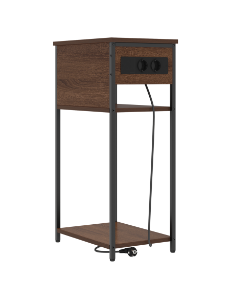 Armadio da Notte Rovere marrone 41 x 28 x 76 cm