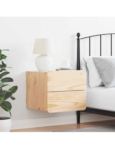 Comodino Marrone 39 x 34 x 33 cm Legno di pino massello