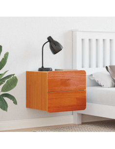 Comodino 2 pcs Marrone 39 x 34 x 33 cm Legno di pino massello 2