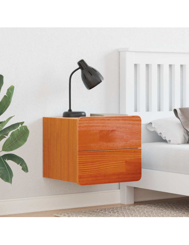 Comodino 2 pcs Marrone 39 x 34 x 33 cm Legno di pino massello