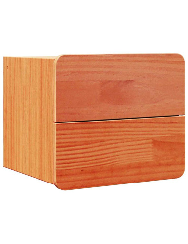 Comodino 2 pcs Marrone 39 x 34 x 33 cm Legno di pino massello