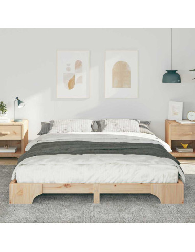 Struttura del letto Marrone 160 x 210 cm Pino massello