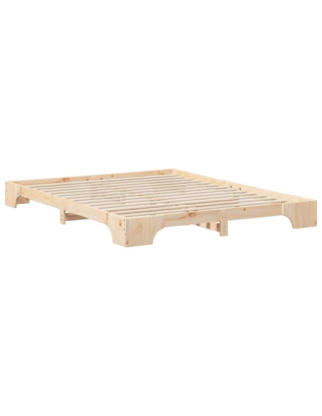 Struttura letto a terra Marrone 160 x 210 cm legno