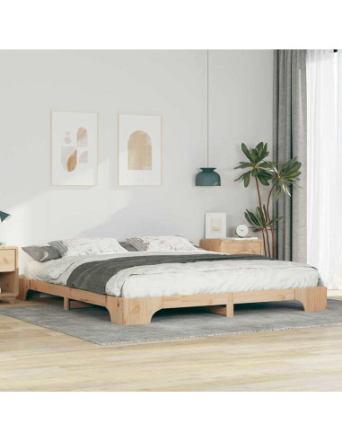 Struttura del letto Marrone 180 x 210 cm Pino massello