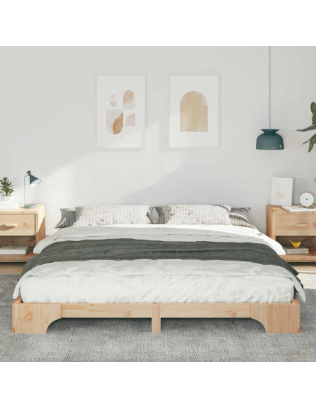 Struttura letto a terra Marrone 180 x 210 cm