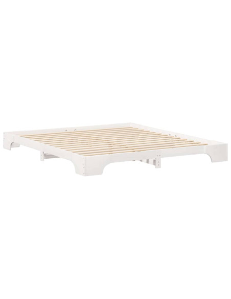 Struttura letto a terra Bianco 180 x 210 cm
