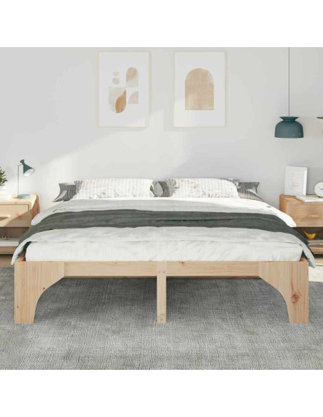 Struttura letto a terra con archiviazione Marrone 180 x 200 cm