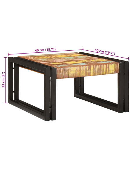 Mensola da bagno 60 x 50 x 23 cm Legno di mango massello, Ferro