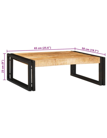 Mensola da bagno 65 x 50 x 23 cm Legno di mango massello, Ferro