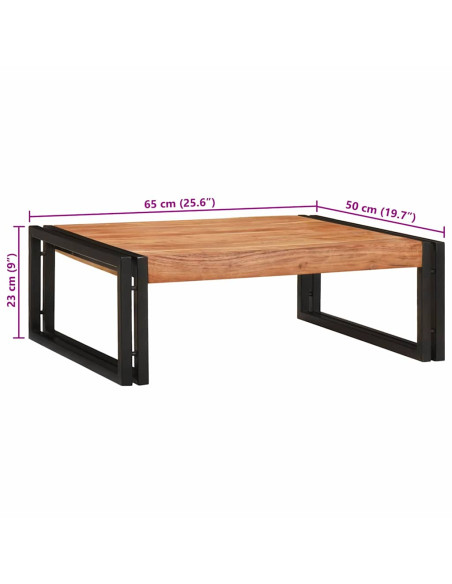 Mensola da bagno 65 x 50 x 23 cm Legno di mango massello, Ferro