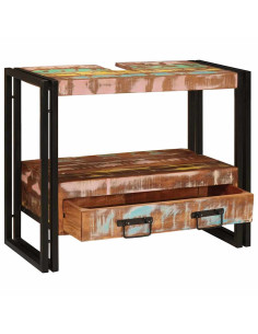 Armadio da bagno Multicolore Legno Recuperato Massello 2