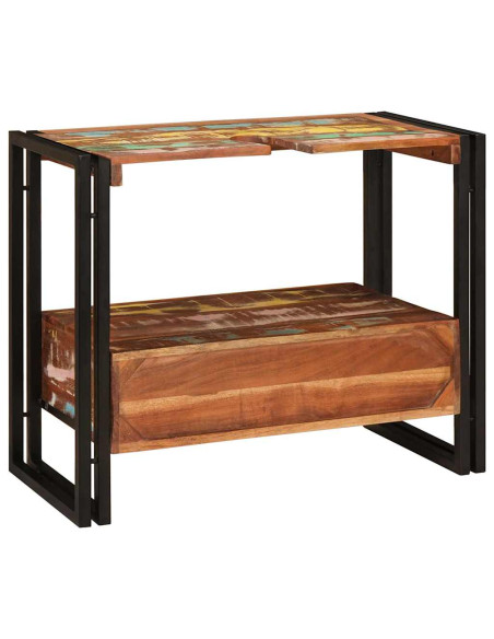 Armadio da bagno Multicolore Legno Recuperato Massello