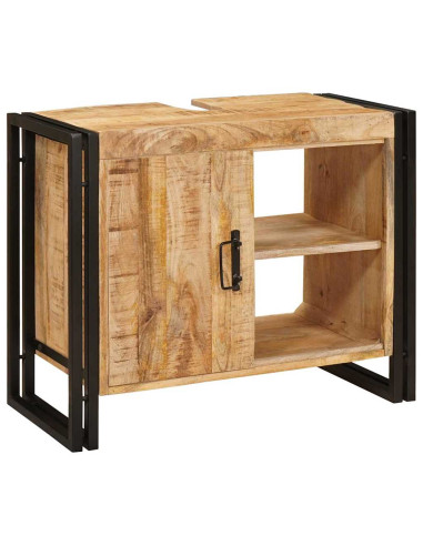 Armadio sottolavello con porta Marrone Legno di mango massello