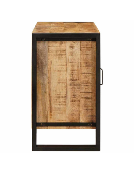 Mobile sottolavabo con porta Legno Massello di Mango, Ferro