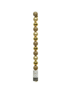 Pallina albero Amicasa 9020456 Tubo Sfera Mix Gold