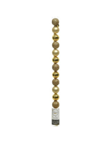 Pallina albero Amicasa 9020456 Tubo Sfera Mix Gold