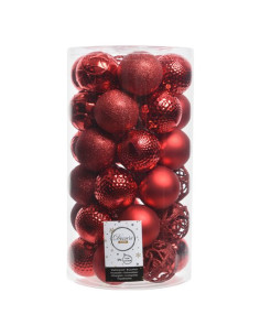 Pallina albero Amicasa 9020802 Clindro Sfera Mix Red