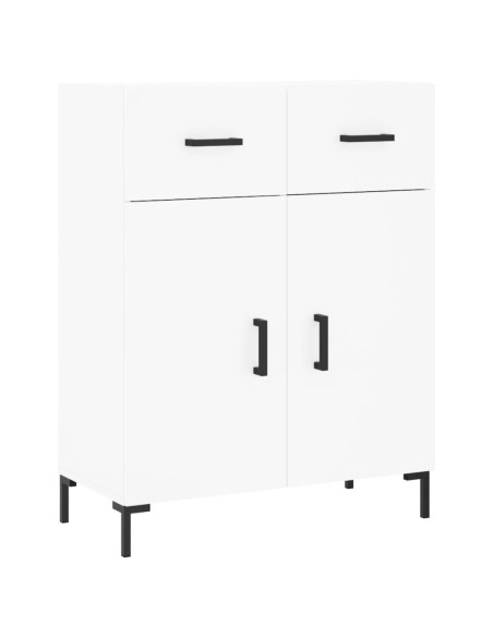 Credenza Bianca 69,5x34x180 cm in Legno Multistrato