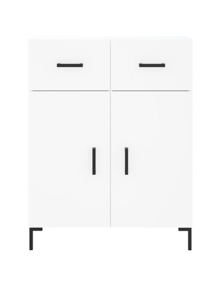 Credenza Bianca 69,5x34x180 cm in Legno Multistrato