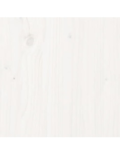 Giroletto con Testiera Bianco 140x200 cm in Legno Massello