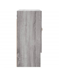 Armadietto a Muro Grigio Sonoma 60x31x70cm in Legno Multistrato 2
