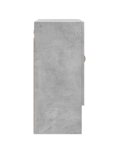Armadietto a Muro Grigio Cemento 60x31x70 cm Legno Multistrato