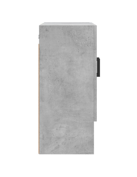 Armadietto a Muro Grigio Cemento 60x31x70 cm Legno Multistrato
