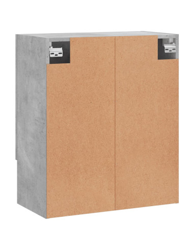 Armadietto a Muro Grigio Cemento 60x31x70 cm Legno Multistrato