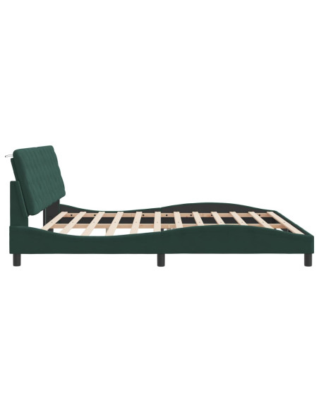 Giroletto con Luci LED Verde Scuro 200x200 cm in Velluto