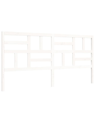 Giroletto Testiera Bianco Super King Size in Legno Massello