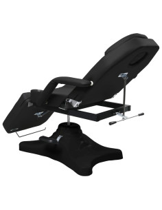 Lettino da Massaggio Nero 180x62x(86,5-118) cm