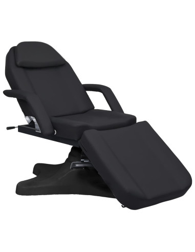 Lettino da Massaggio Nero 180x62x(86,5-118) cm
