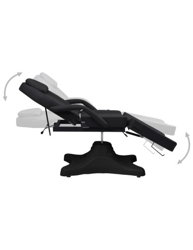 Lettino da Massaggio Nero 180x62x(86,5-118) cm