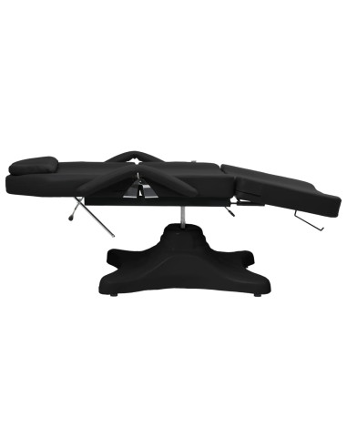 Lettino da Massaggio Nero 180x62x(86,5-118) cm