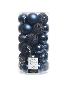 Pallina albero Amicasa 9020810 Clindro Sfera Mix Night blu