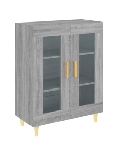 Credenza Grigio Sonoma 69,5x34x90 cm in Legno Multistrato 2