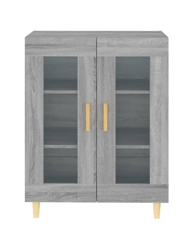 Credenza Grigio Sonoma 69,5x34x90 cm in Legno Multistrato