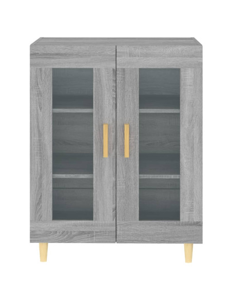 Credenza Grigio Sonoma 69,5x34x90 cm in Legno Multistrato