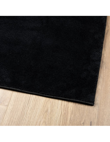Tappeto OVIEDO a Pelo Corto Nero 120x120 cm
